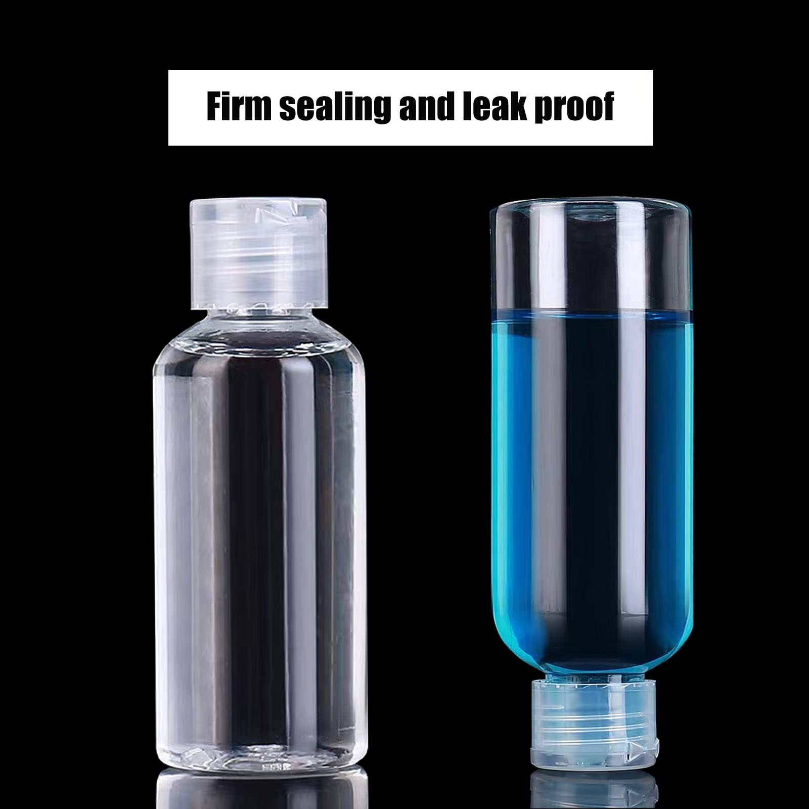 DNSEN 5 Pack 3.4oz Empty Plastic Travel Bottles for 3.4 fluid ounces, clear