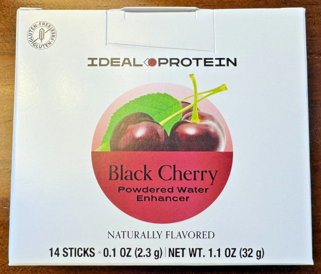 Ideal Protein Black Cherry Powdered Water Enhancer -14 packets – FREE SHP