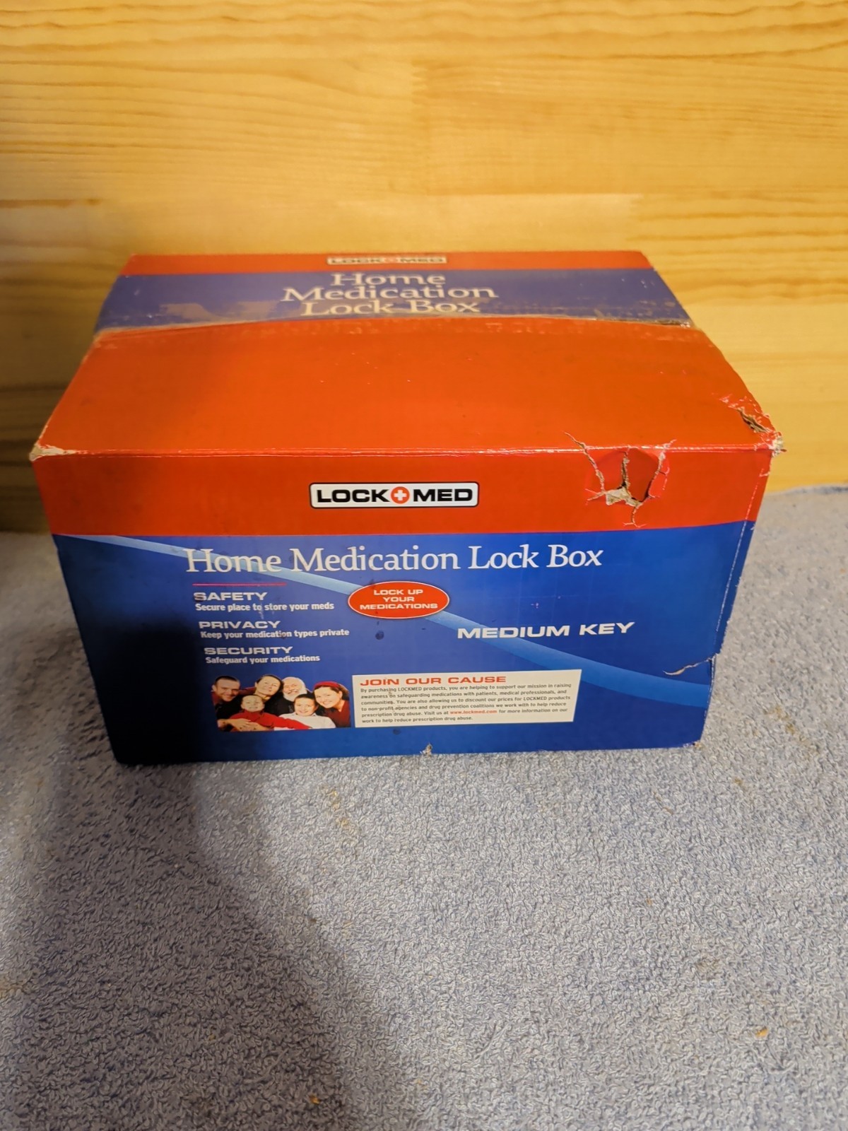 Lock Med Guardian Model ASA 1450 Home Medication Combination Lock Box New
