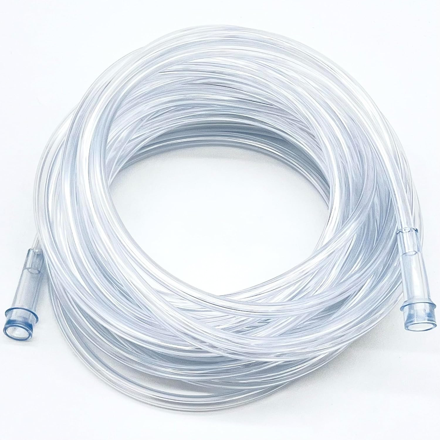 Resone 5Pk 7Ft Clear Oxygen Supply Tubing, Crush Resistant, Standard Connectors