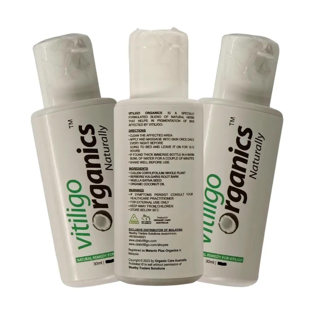 1x Vitiligo Organics Naturally 30ml for White Spots Skin Repair RePigmentation