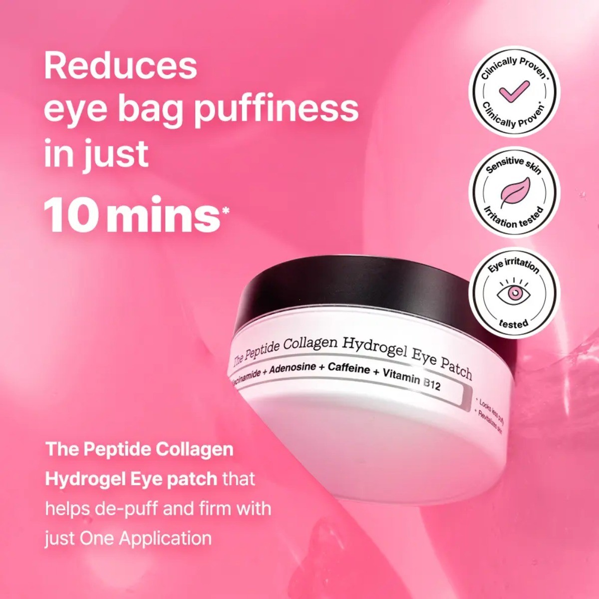 COSRX Peptide Collagen Hydrogel Eye Patch 60 Patches Hydrate Reduce Puffiness