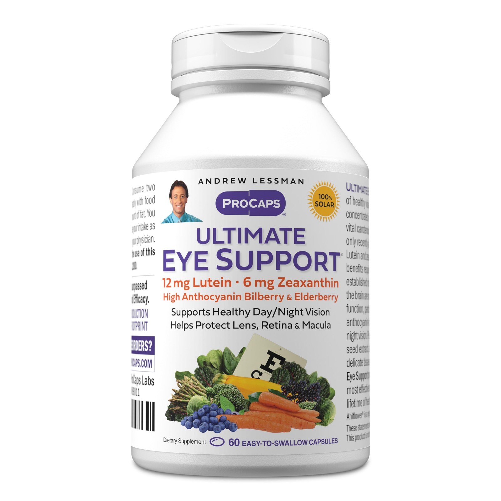 Ultimate Eye Support Softgels – 60 Count, 12mg Lutein, 6mg Zeaxanthin, Bilberry,