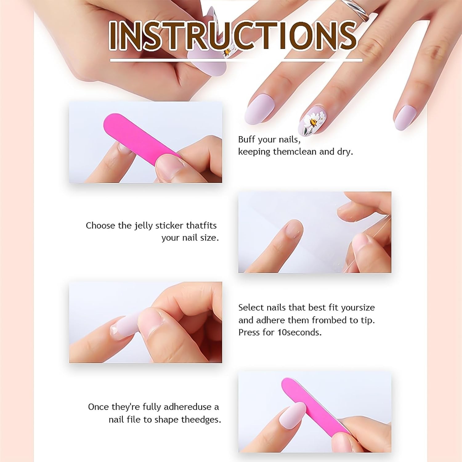 Press on Nails Medium Almond – 3D Plumeria Flower Tropical Yellow French Tip Fak