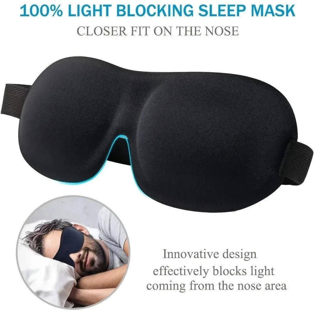 Travel 3D Eye Mask Sleep Soft Padded Shade Cover Rest Relax Blindfold US
