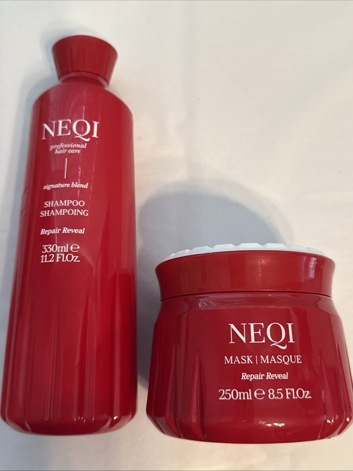 NEQI ~ Made In Italy ~ Repair Reveal ~ Shampoo 11.2 oz & Treatment Mask 8.5 oz