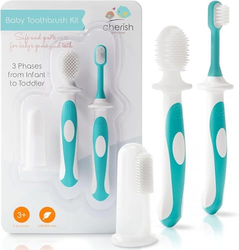 Award-Winning Baby Toothbrush Set 3-24 Months – Baby Finger Toothbrush Traini…
