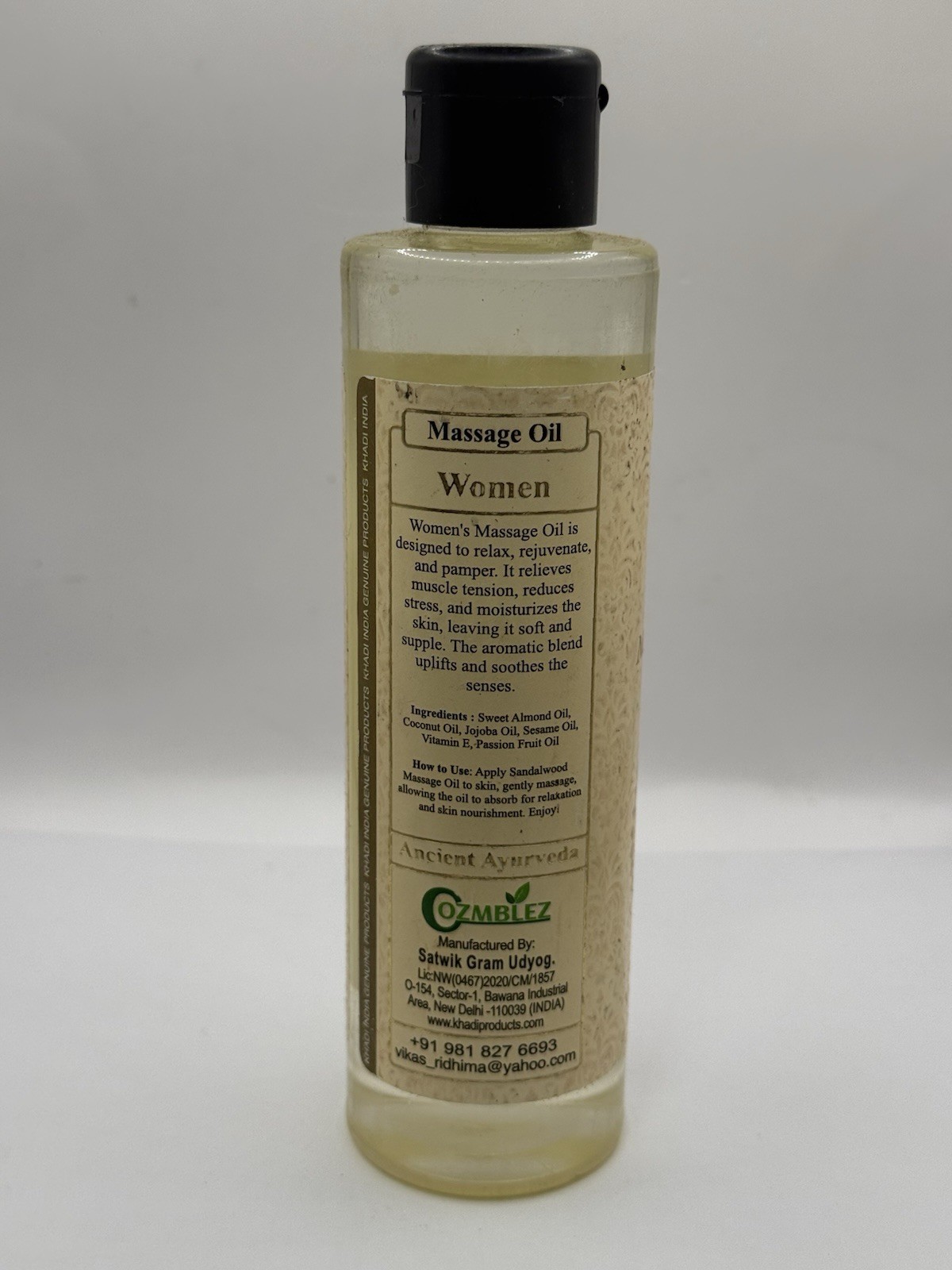 Khadi India Women Massage Oil 210ml