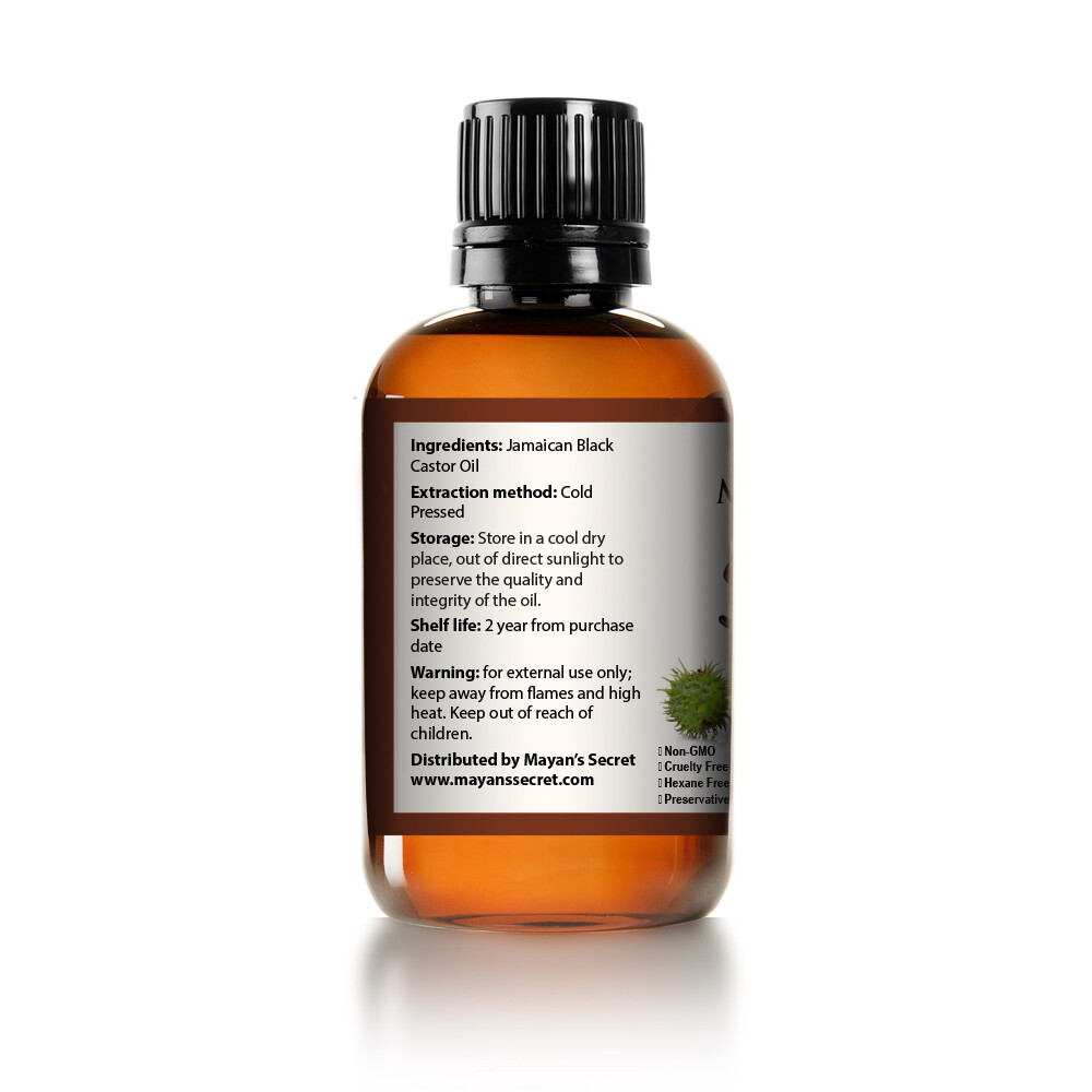 Premium Jamaica Black Castor Oil for Eyelashes, Eyebrows,Hair Growth,Skin & Face