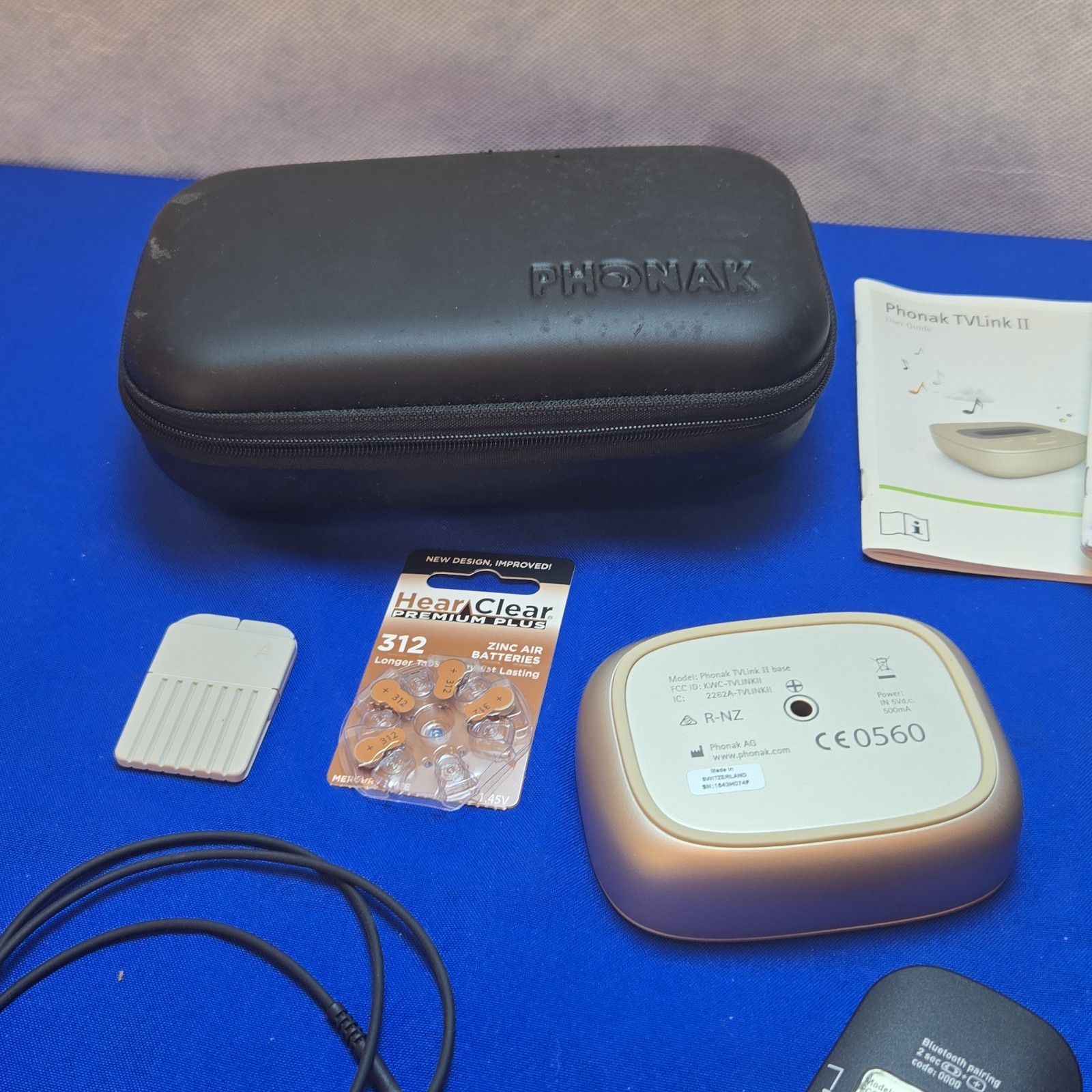 Phonak Audeo 0459 Hearing Aids Pair With Case + TVLink II Base and ComPilot II