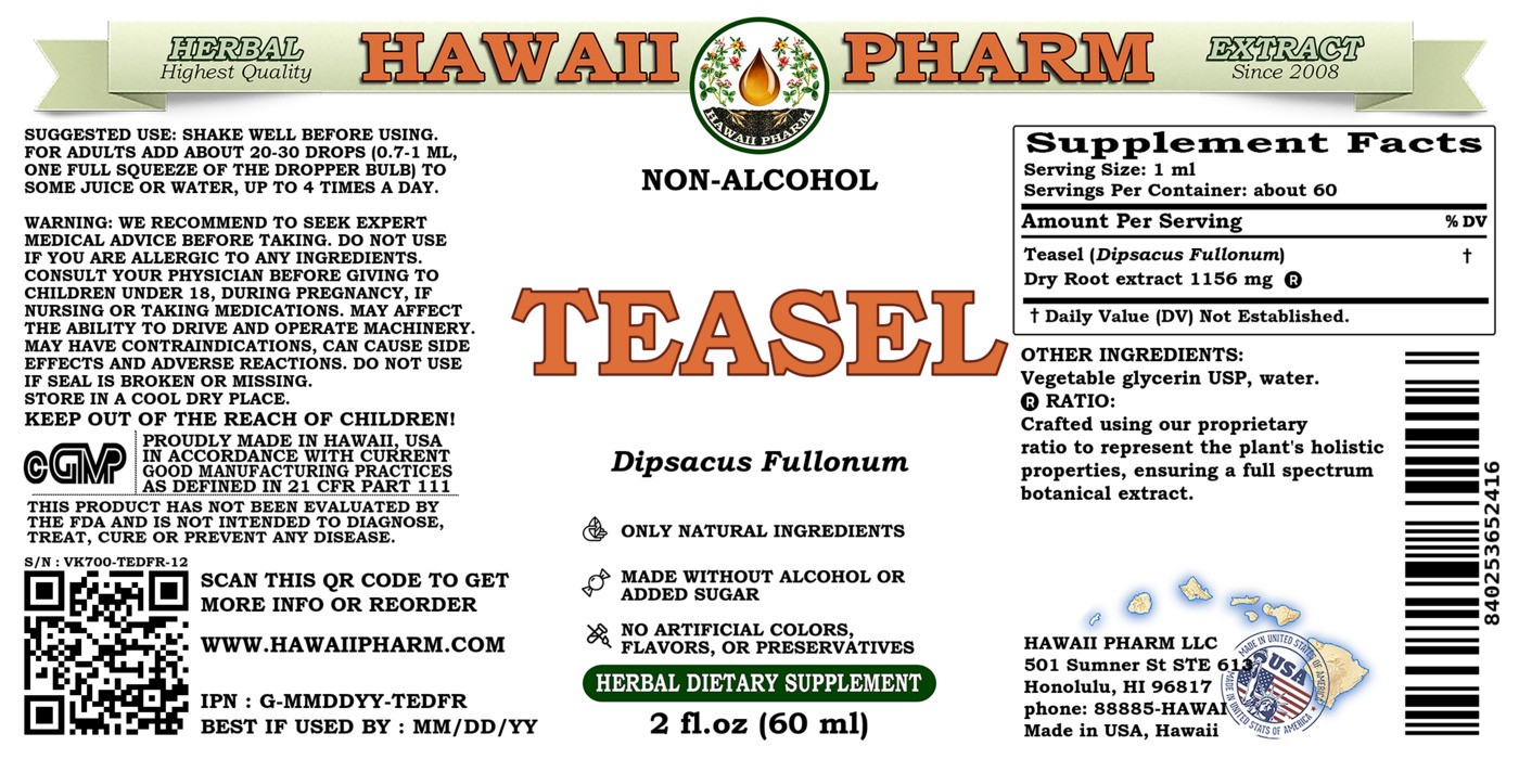 Teasel Liquid Extract, Teasel (Dipsacus fullonum) Dried Root Tincture