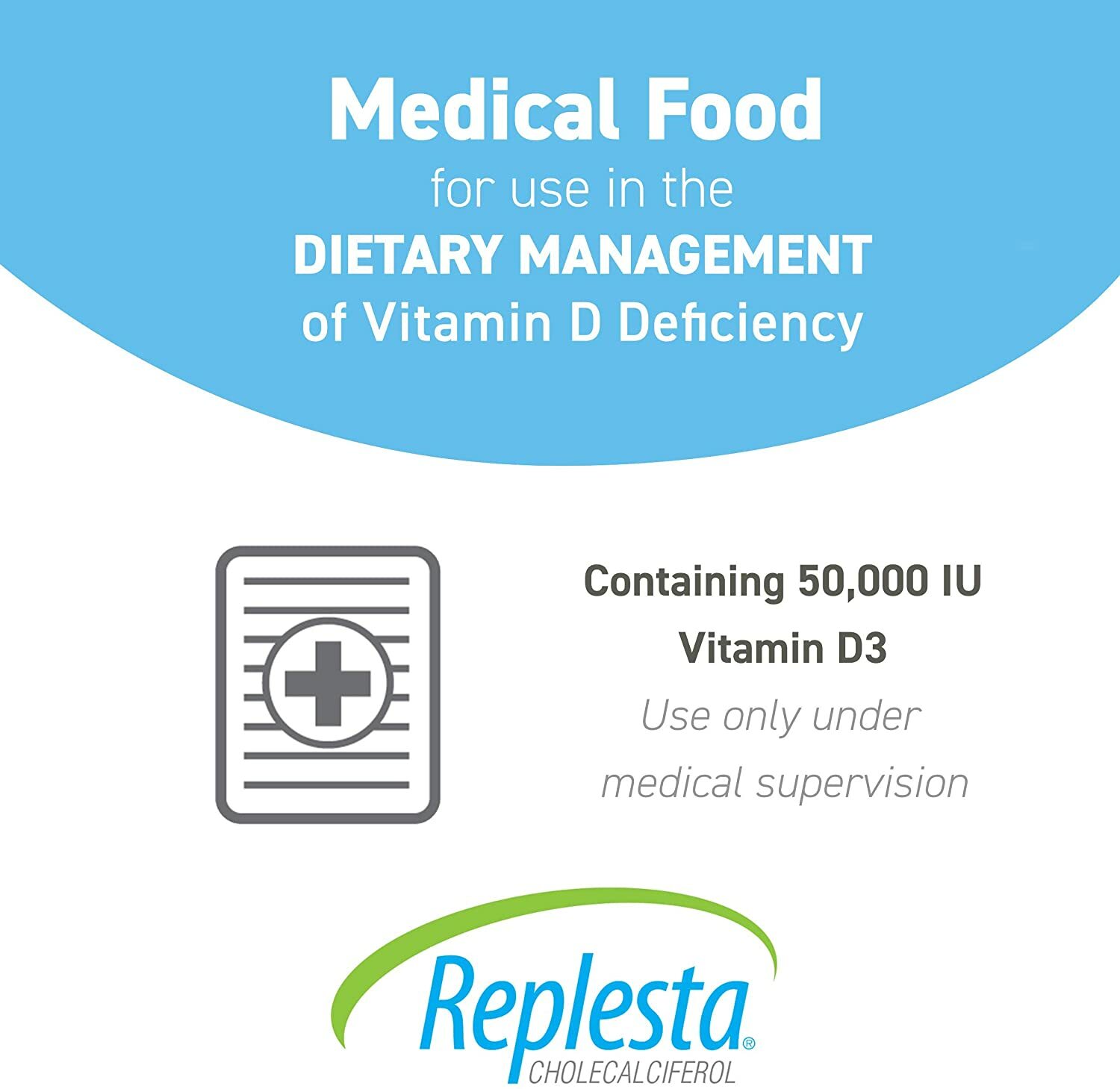 Replesta 50,000 IU Vitamin D3, Chewable Wafer, Natural Orange Flavor, 4 ct, 1 pk