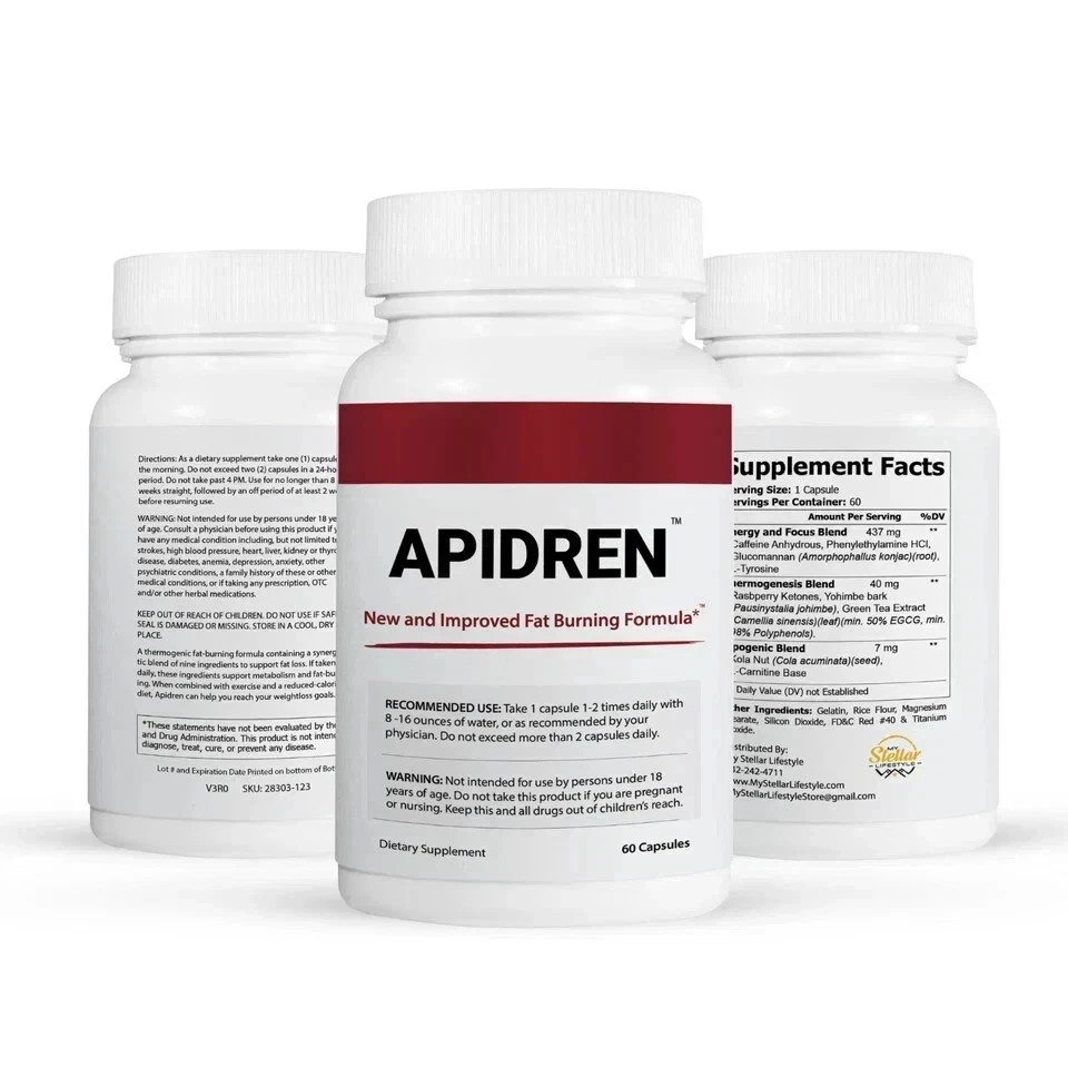 Apidren, formula to help you burn fat-60 Capsules – Free Ship | Pack of 1