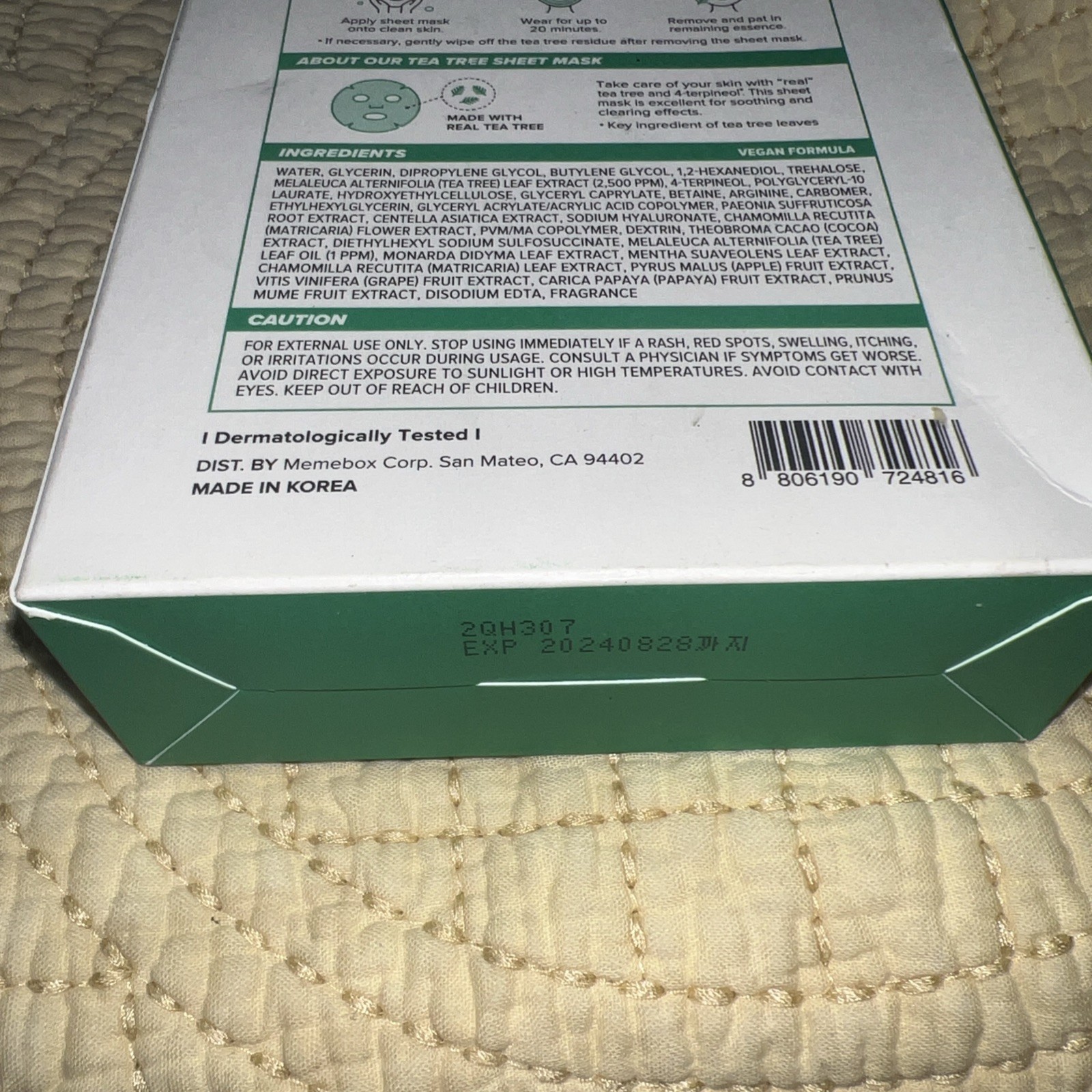 I Dew Care Here’s The Tea Tree Soothing Tea Tree Sheet Mask 10PackNew Exp08/2024