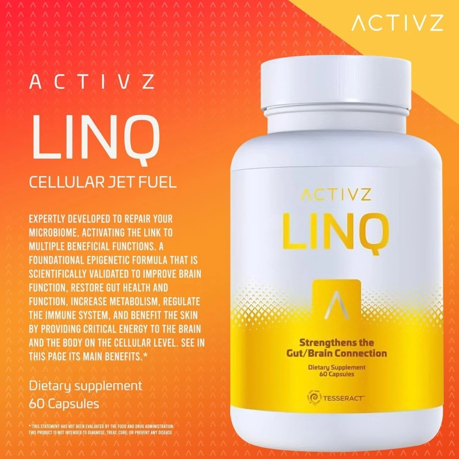 ACTIVZ LINQ Advanced Epigenetic Formula Brain Gut Skin & Immune 60 EXP 12/2027