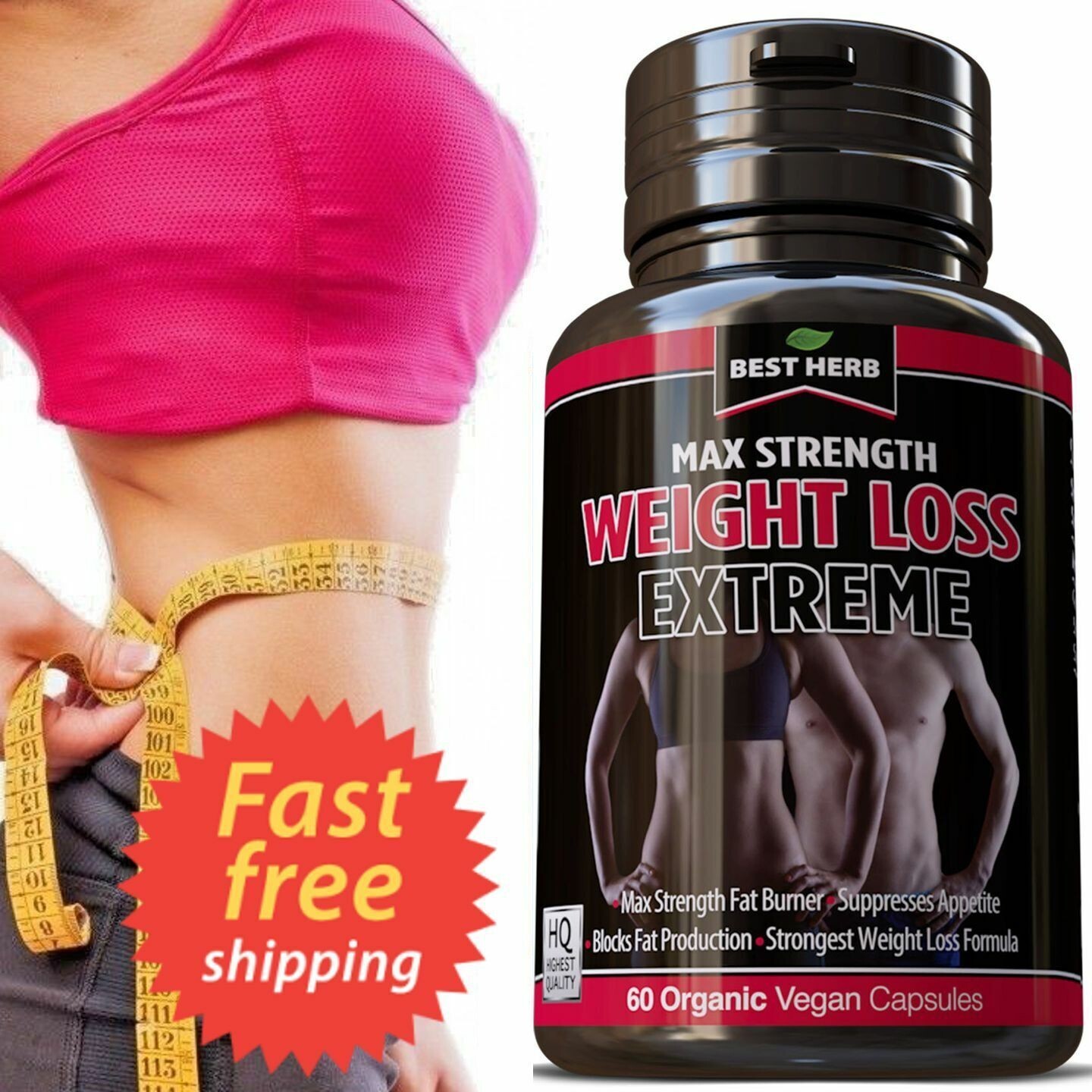 Extreme Weight Loss Slimming Pill Belly Fat Burner Diet Supplement Men Women Usa