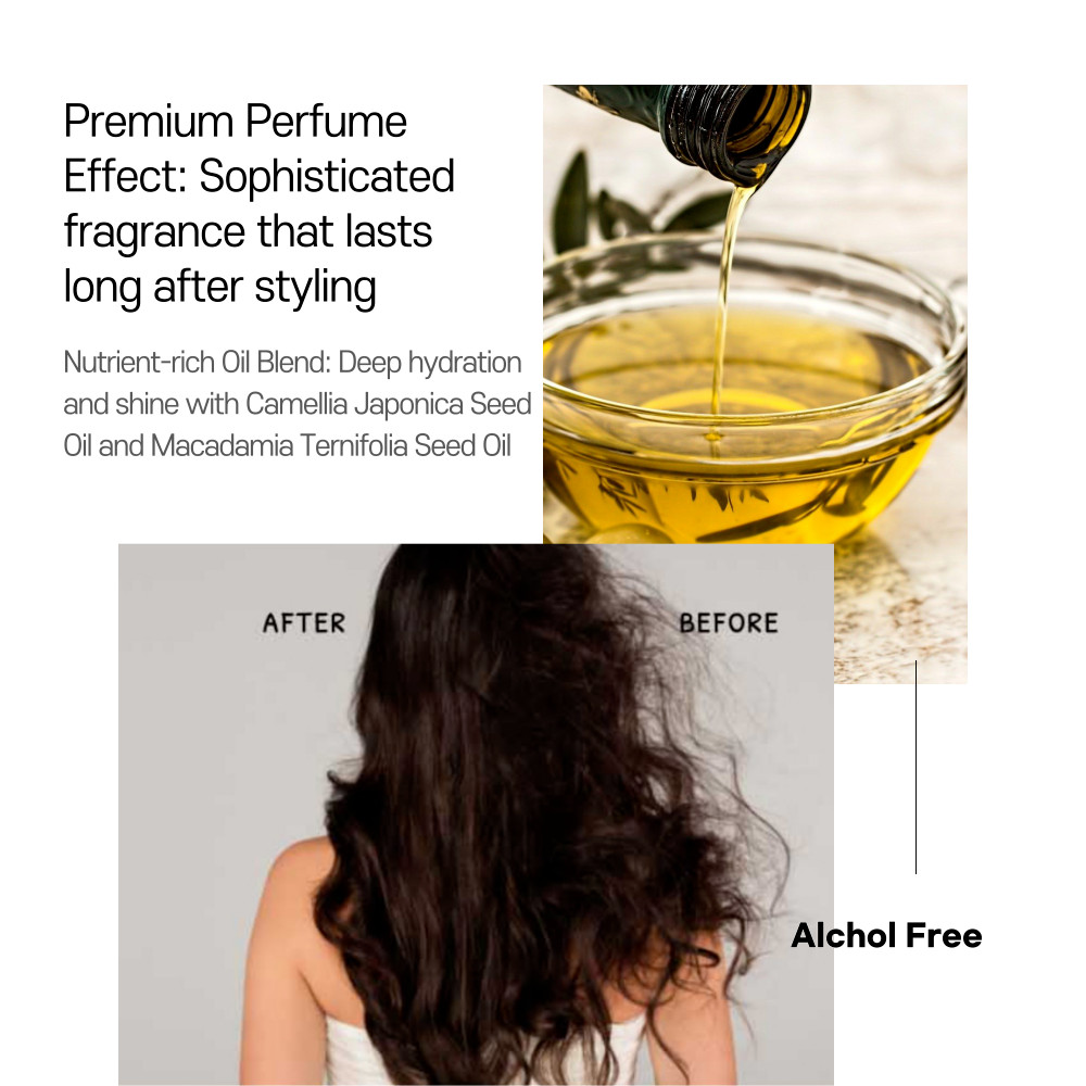 Clean Beauty Heat Shield Hair Mist_Camellia, Macadamia Oil_ Non-Alcohol K-Beauty