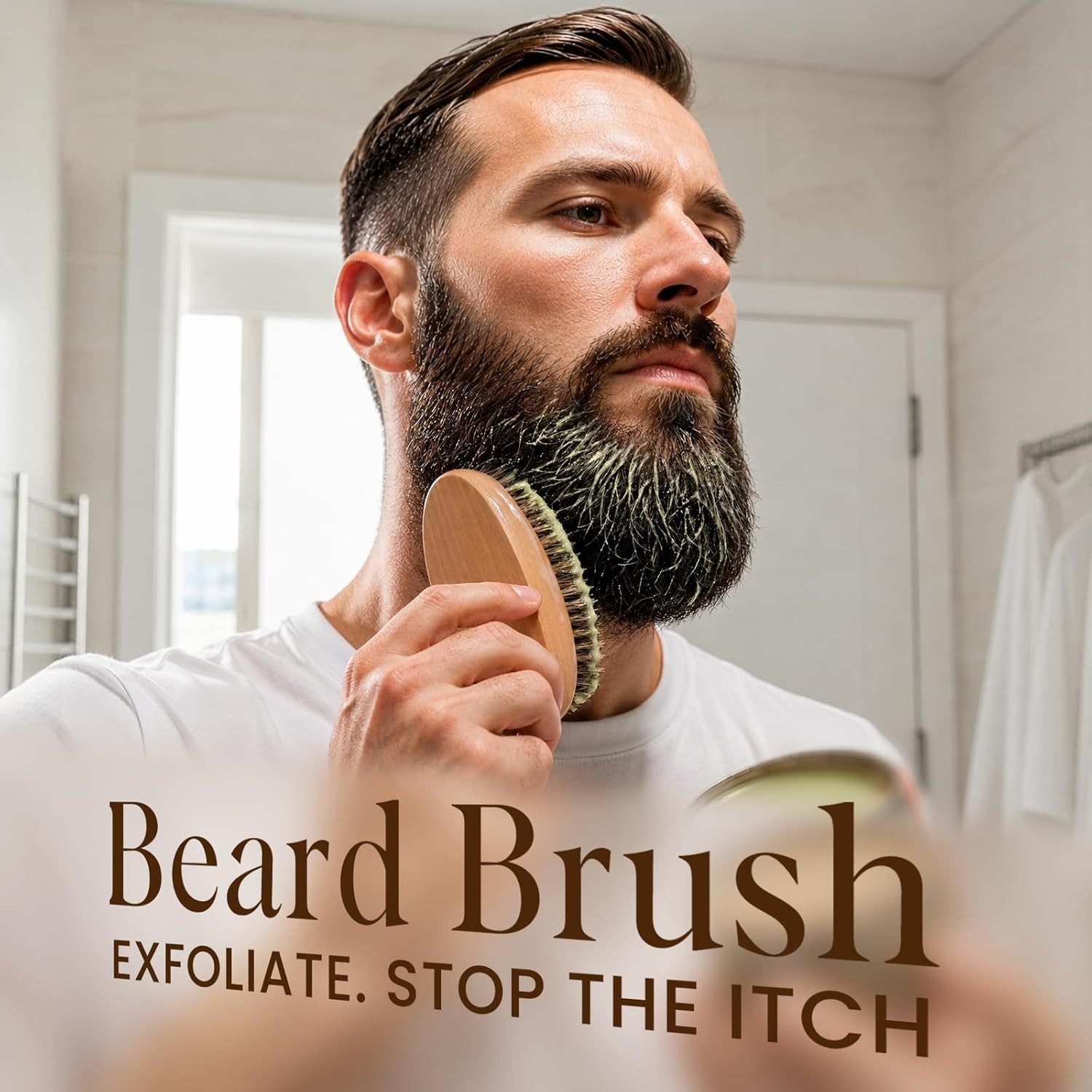 Beard Brush Beard Comb Set for Men Dad Husband: Father’s Day Dad Gifts from Daug