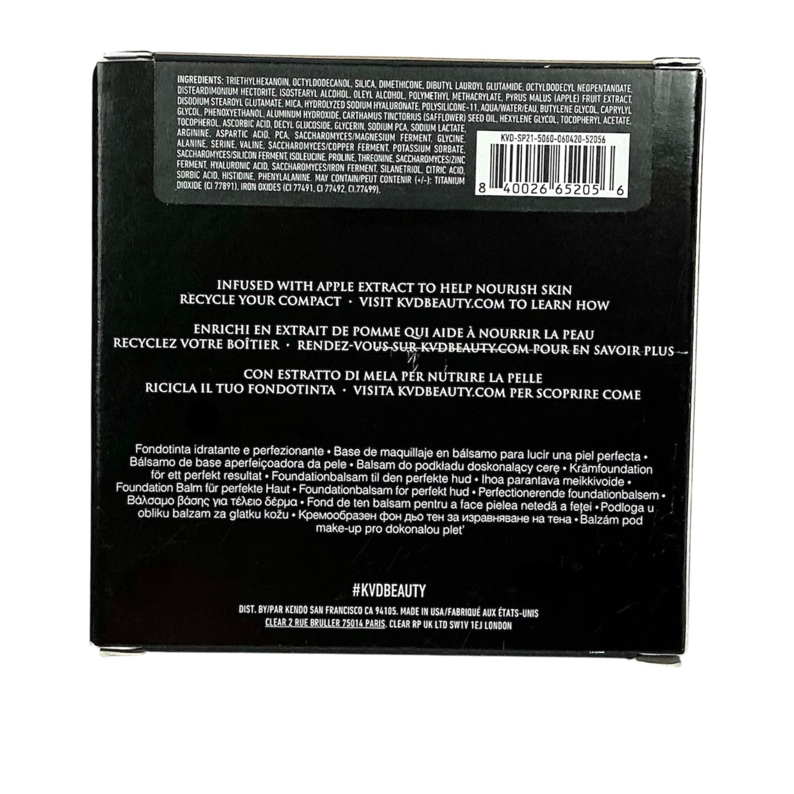Kat Von D KVD Good Apple Skin-Perfecting Foundation Balm – Medium 042 0.35 fl oz