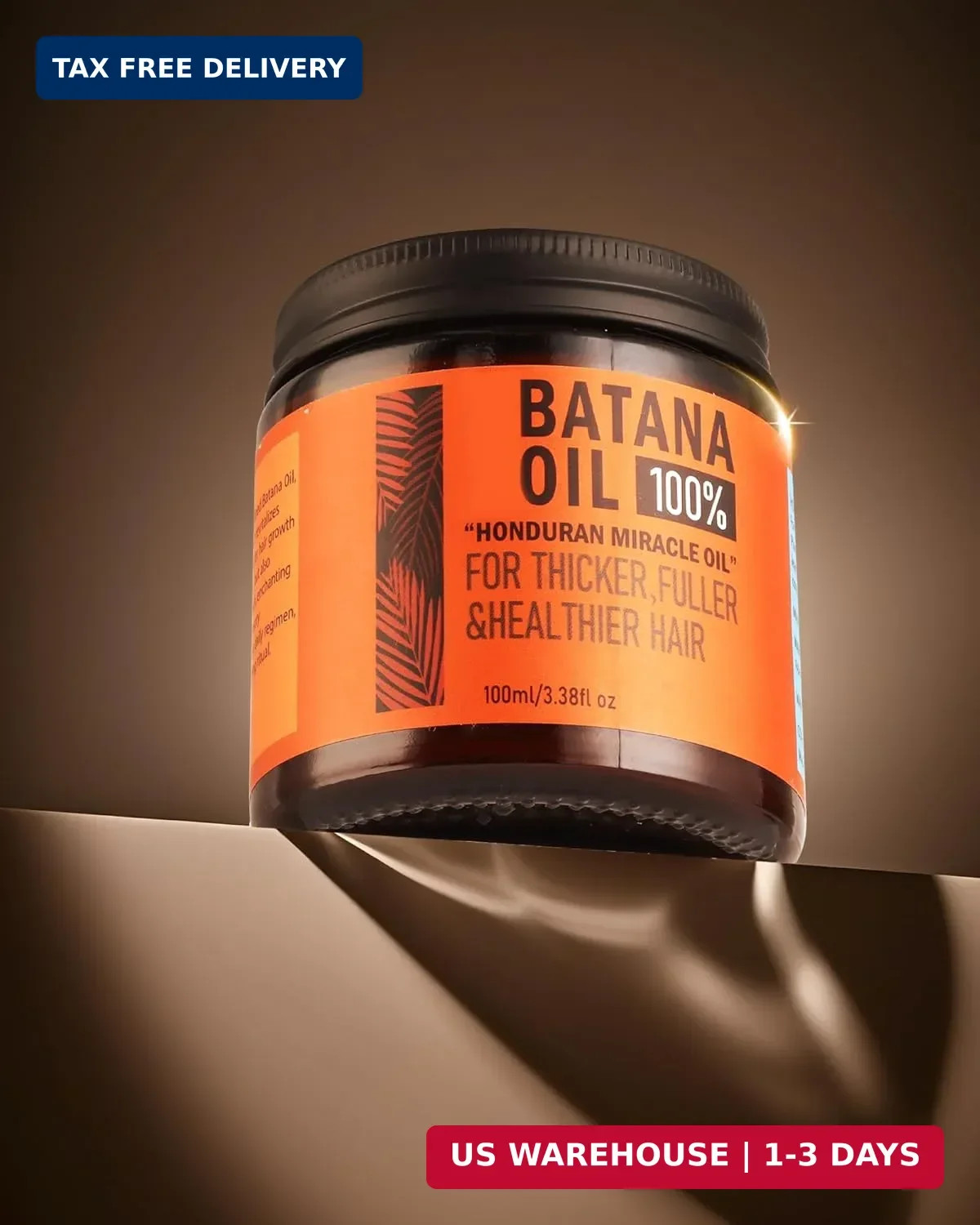 Batana Oil for Hair Growth, 100% Raw & Organic Dr. Sebi Hair Growth Oil from Hon