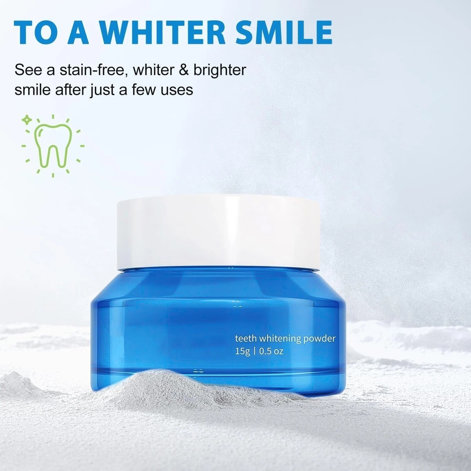 2 Pack WHITE DELUXE Teeth Whitening Powders,Instant Whitening and Stain Removal.