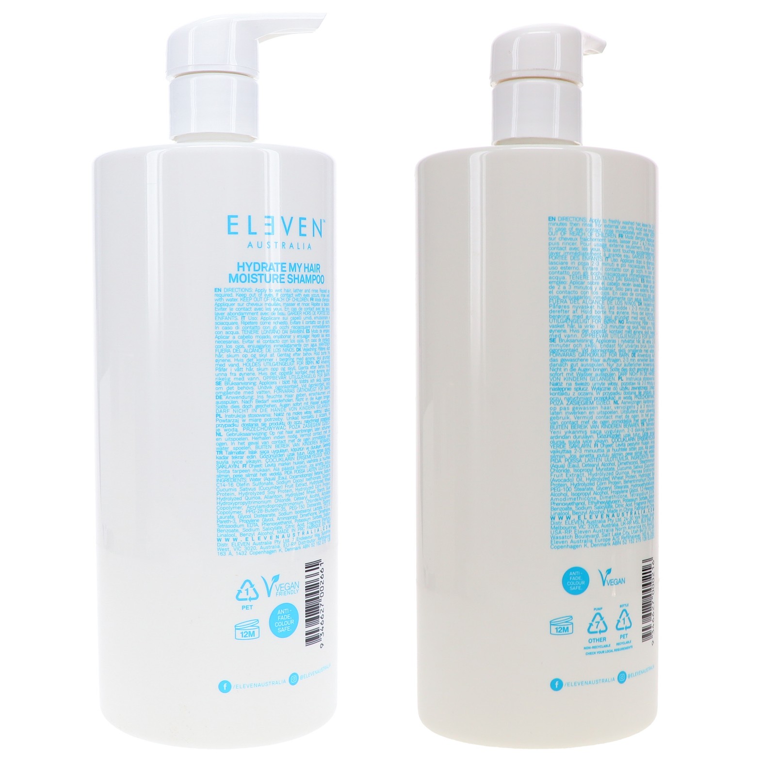 ELEVEN Australia Hydrate My Hair Moisture Shampoo 32.5 oz & Hydrate My Hair