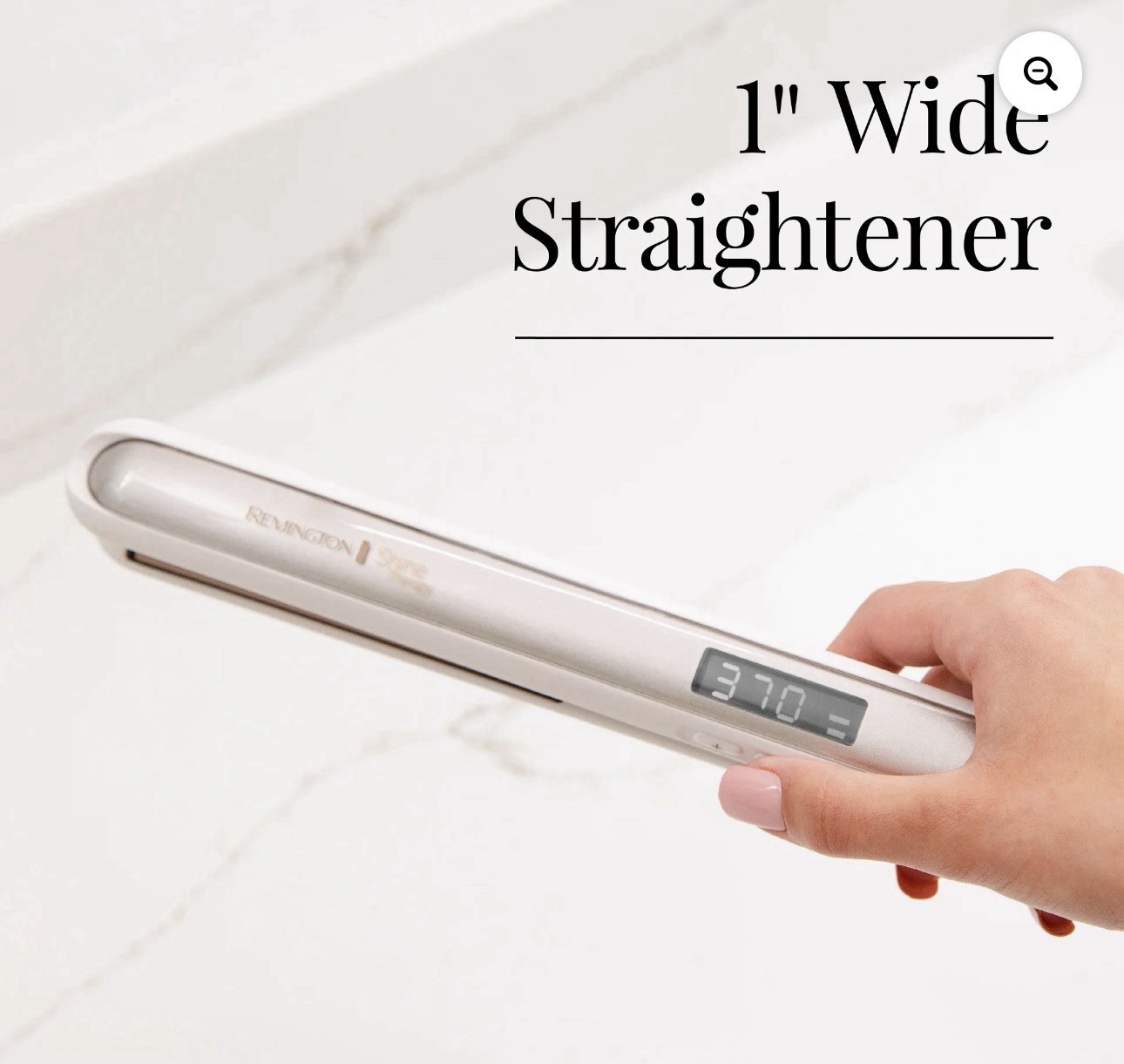 Remington S9600 1″ Ceramic Hair Straightener Flat Iron 450°F Digital White