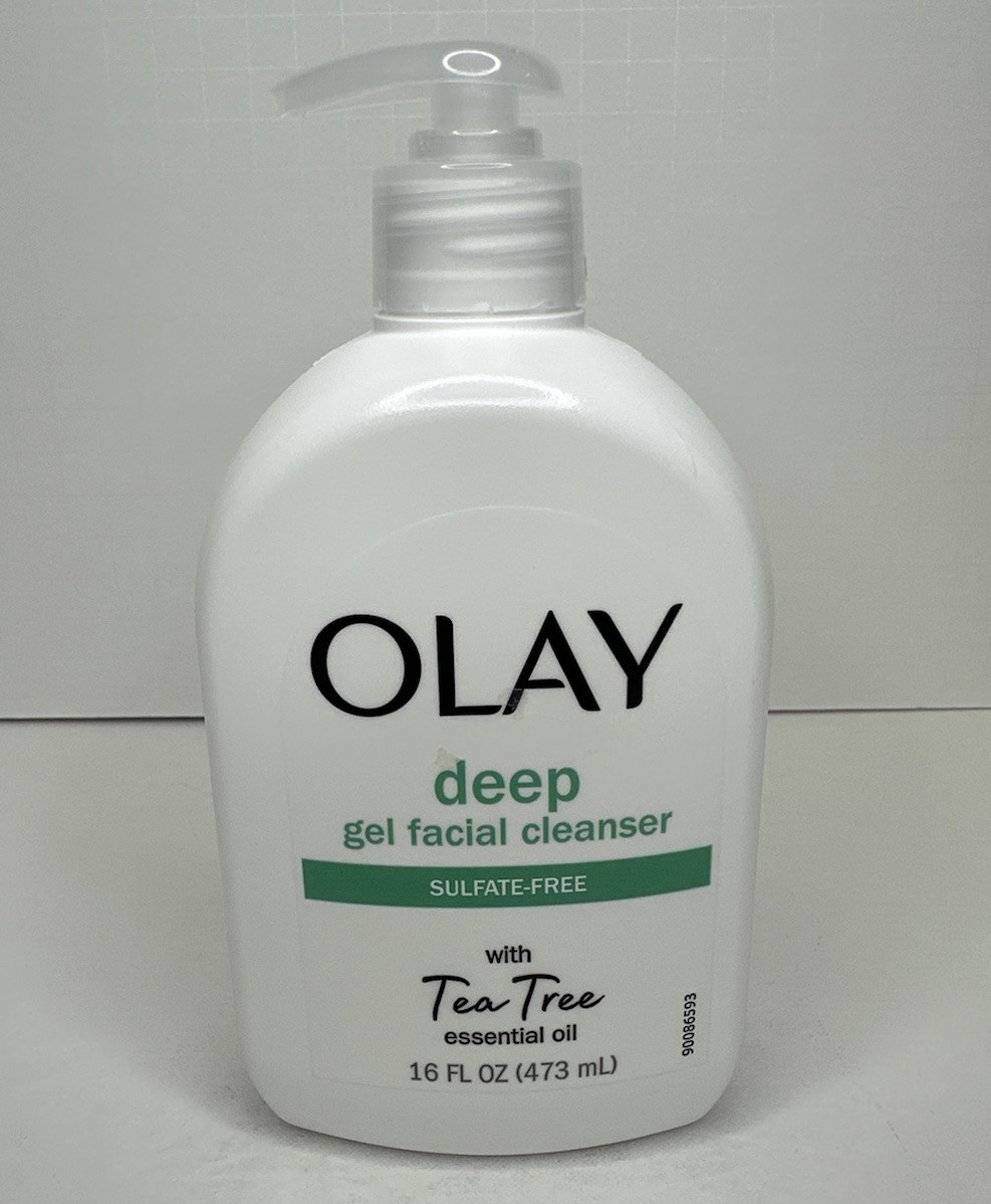 Olay Deep Gel Facial Cleanser with Tea Tree Essential Oil 16 FL OZ, NEW