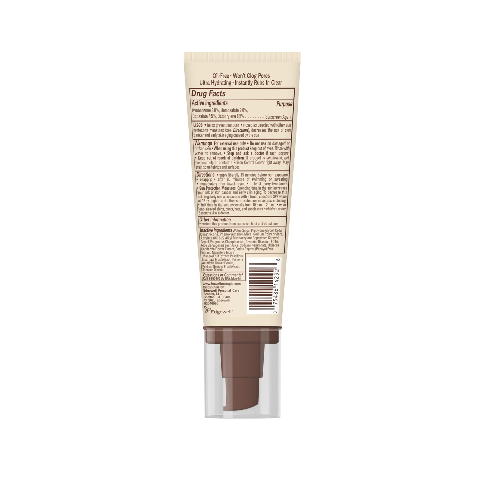 Hawaiian Tropic Sheer Touch Face Sunscreen 2.5 Fl Oz (Pack of 1), White