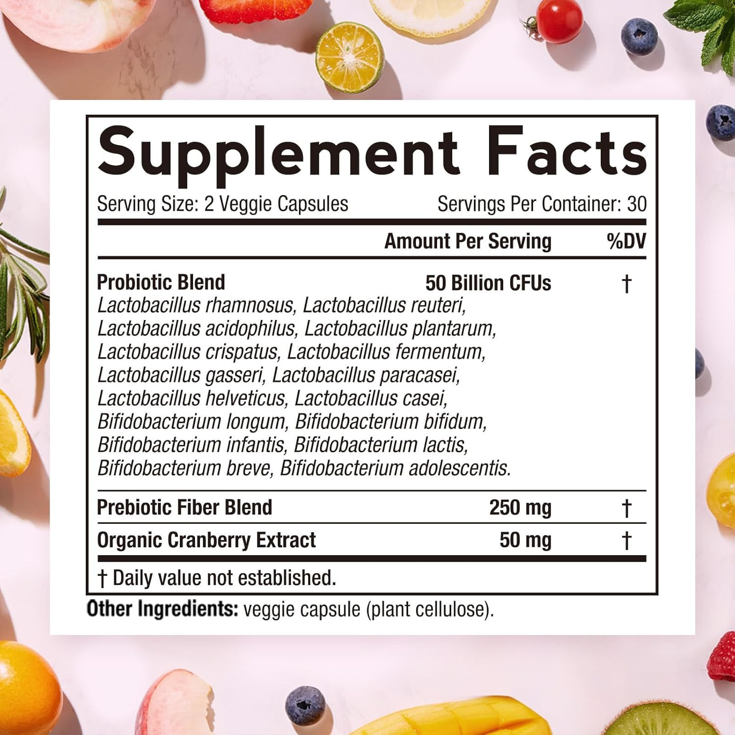 Doctor’S Recipes Women’S Probiotic, 60 Caps 50 Billion CFU 16 Strains, with Orga