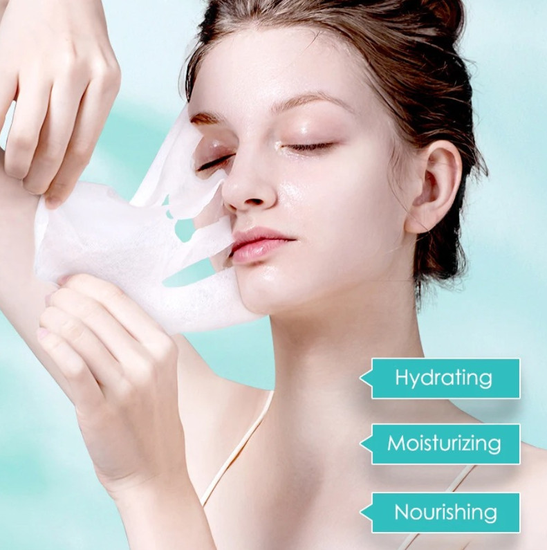 10pcs Hyaluronic Acid Hydrating Facial Sheet Mask Skin Care Set Face Masks – NEW