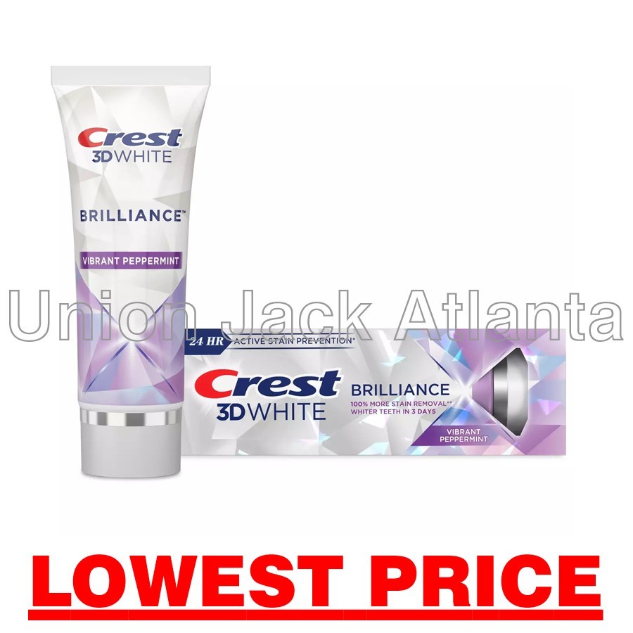 Crest 3D White Brilliance Vibrant Peppermint (4.6oz) exp 03/2028 – LOWEST PRICE