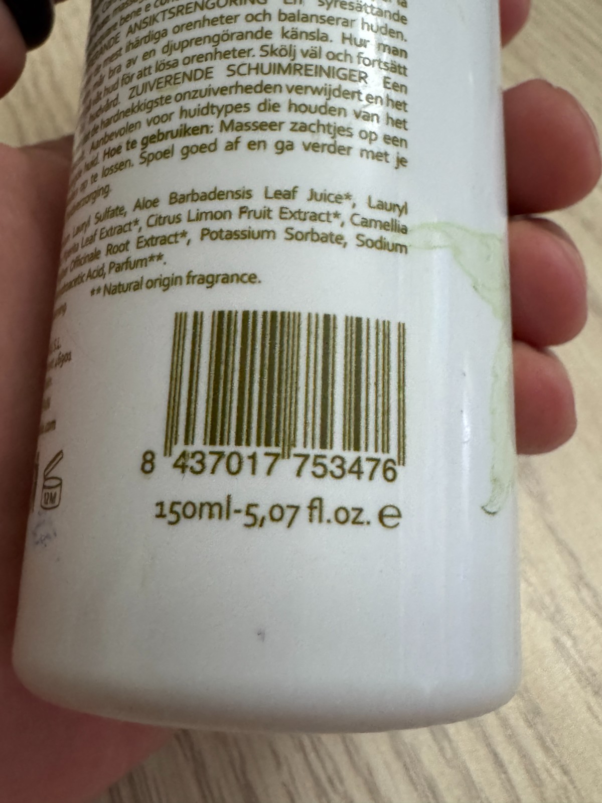 Feel Free Herb Infusion Mild Cleansing Foam 5.07 fl. oz. (Made in Spain)