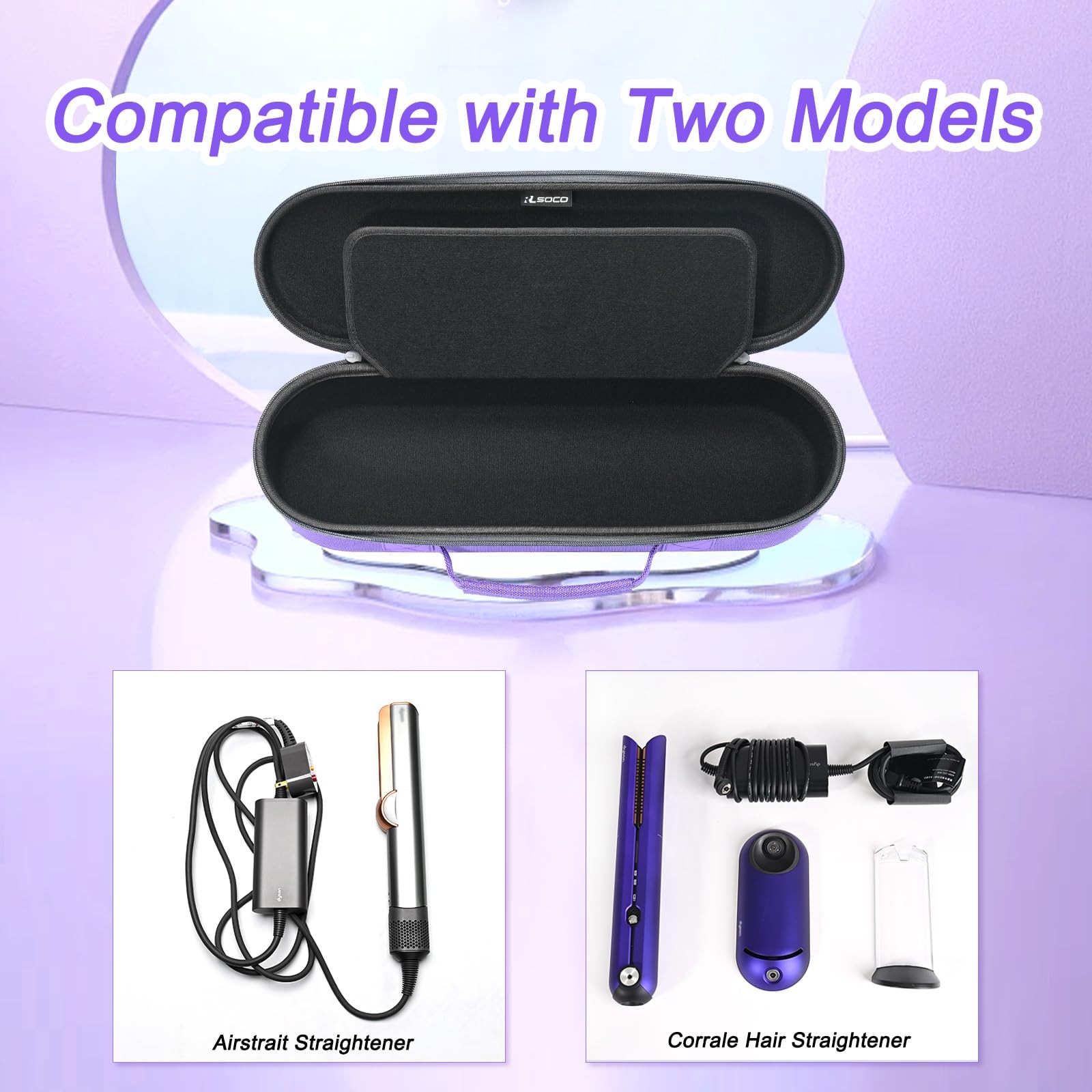 RLSOCO Travel Case for Dyson Airstrait Straightener/Corrale Hair Straightener…