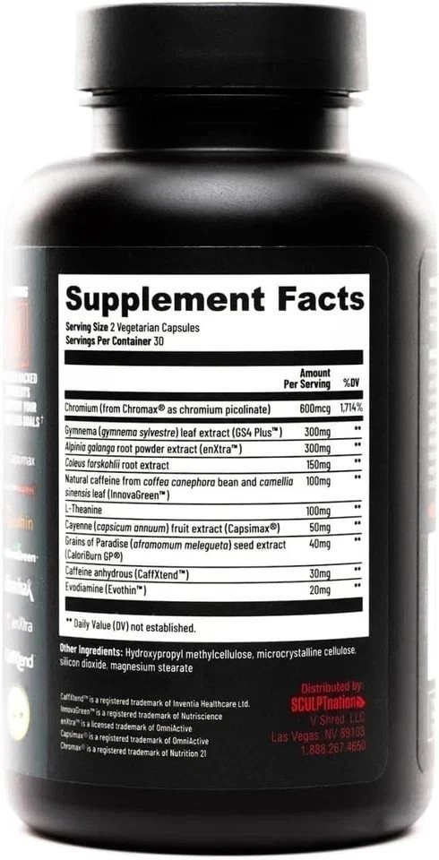 1 bottle Sculptnation BURN EVOLVED 2.0 Fat Loss Supplement – 60 Capsules