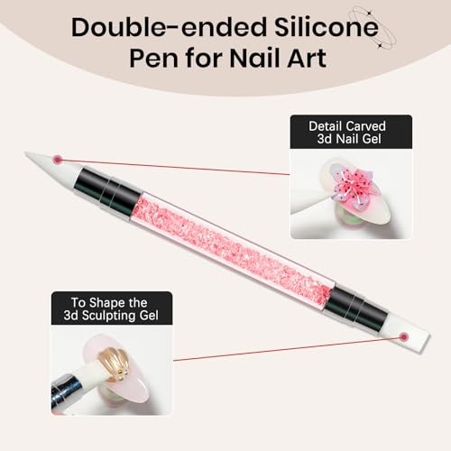 3D Gel for Nail Art, Clear Sculpting Solid Hard Gel for Nails Non Clear-15g