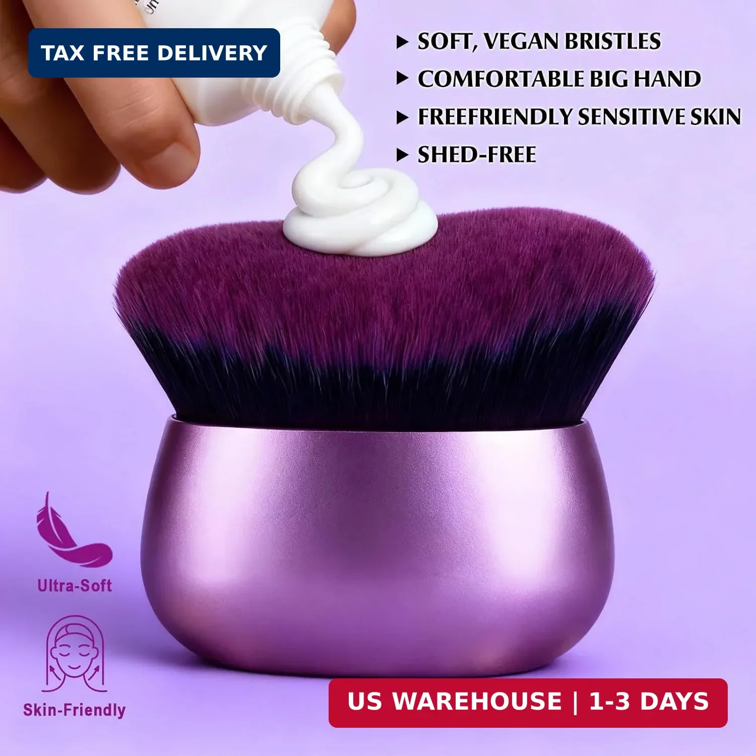 Extra Large Body Makeup Brush,75mm Wide-headed Body Coverage Applicator For Self