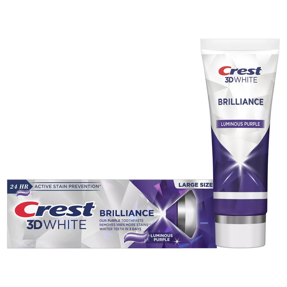 Crest 3D White Brilliance Whitening Toothpaste – 4.6oz ( Choose Your Scent )