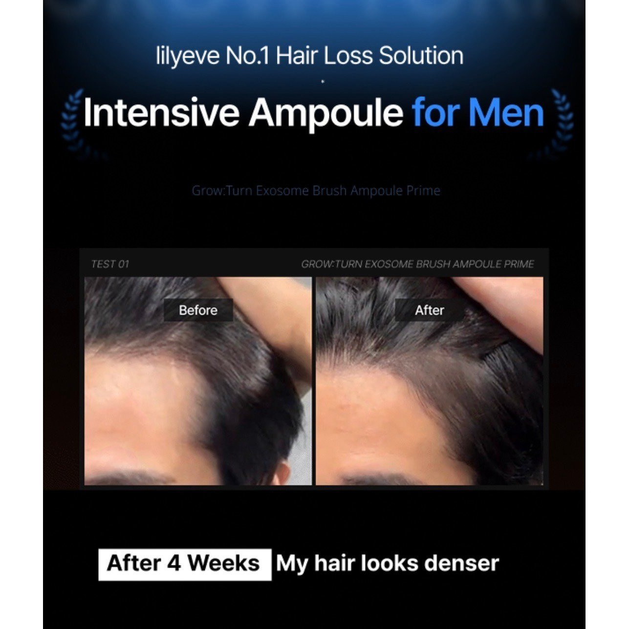 lilyeve Grow:Turn Exosome Brush Ampoule Prime for Men- NEW