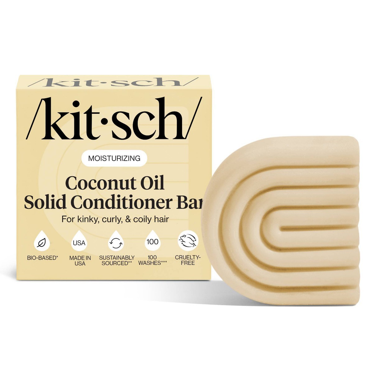 Kitsch Coconut Oil Deep-Moisturizing Solid Conditioner Bar – 2.7oz