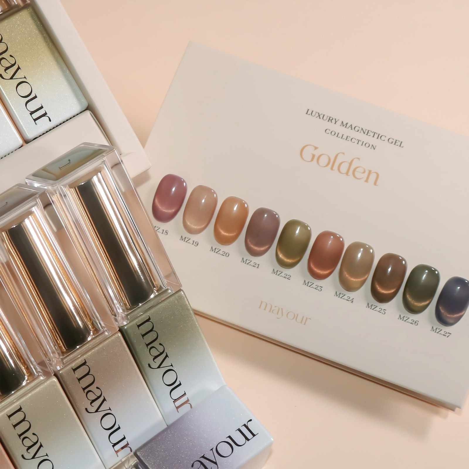 Mayour Gel Golden Cat Eye Gel Magnetic Gel Soak Off Nail Gel K-Beauty