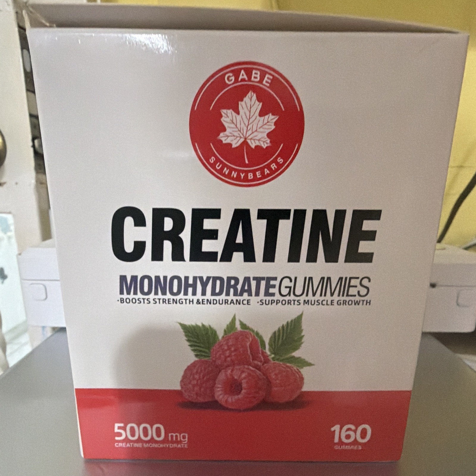 Gabe Sunnybears Creatine Monohydrate Gummies 5000mg Raspberry 160 Count