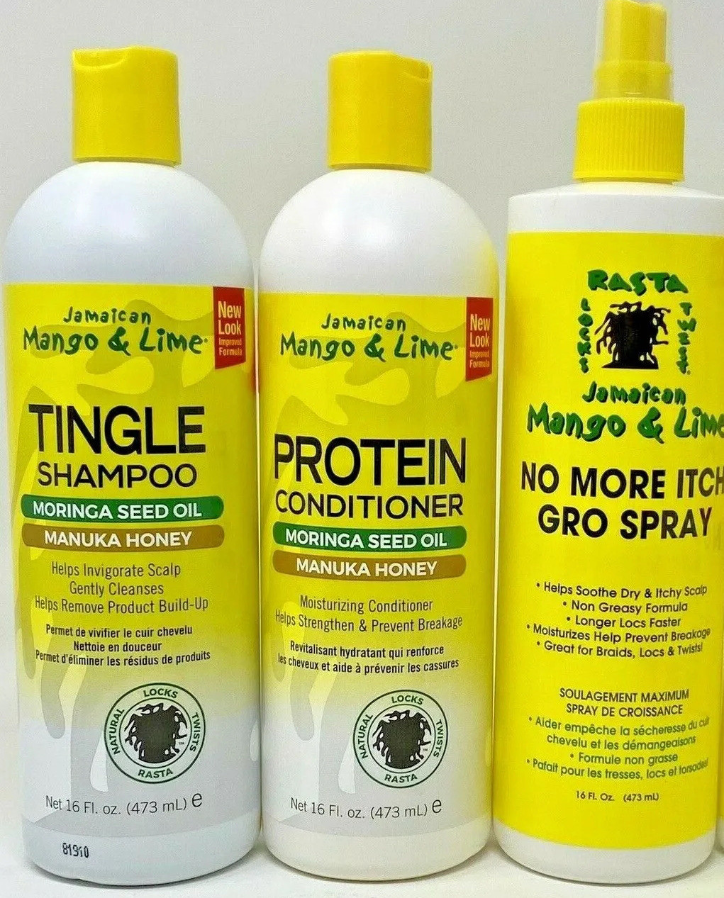 FULL SET OF JAMAICA MANGO & LIME SHAMPOO & CONDITIONER 16 Oz