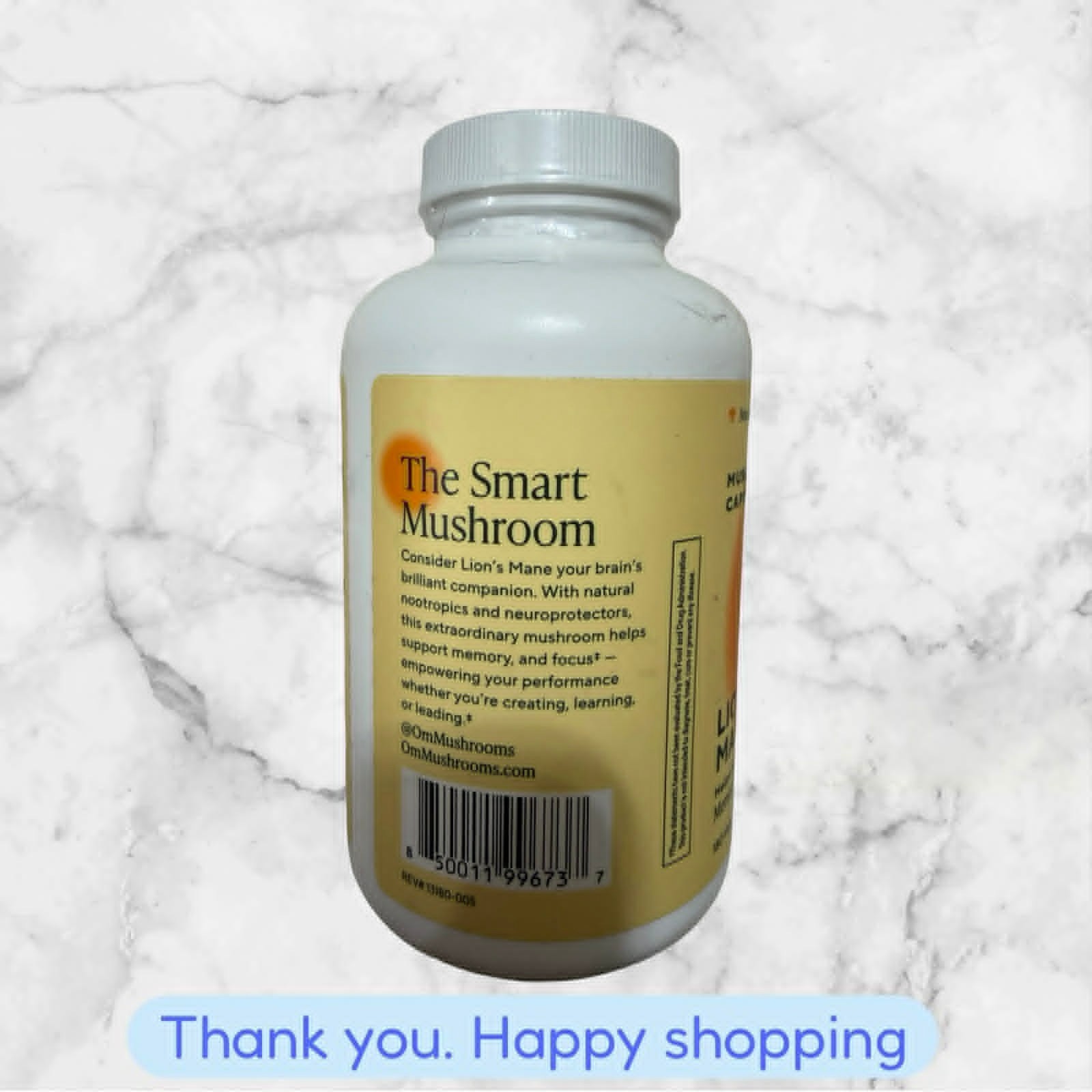Om Lion’s Mane Mushroom Superfood 180 Veg Caps EXP2027+ NEW SHIPPING