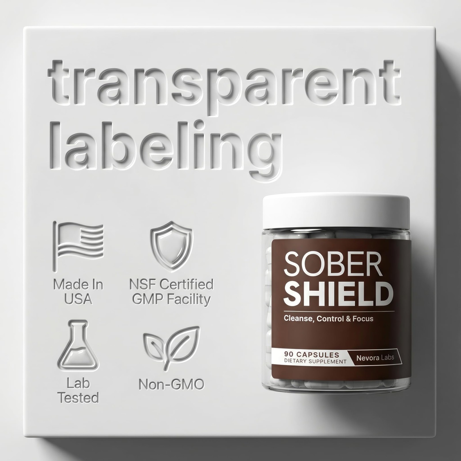 Sober Shield | All-in-One Detox & Craving Support – Focus, Mood & Motivation Sup