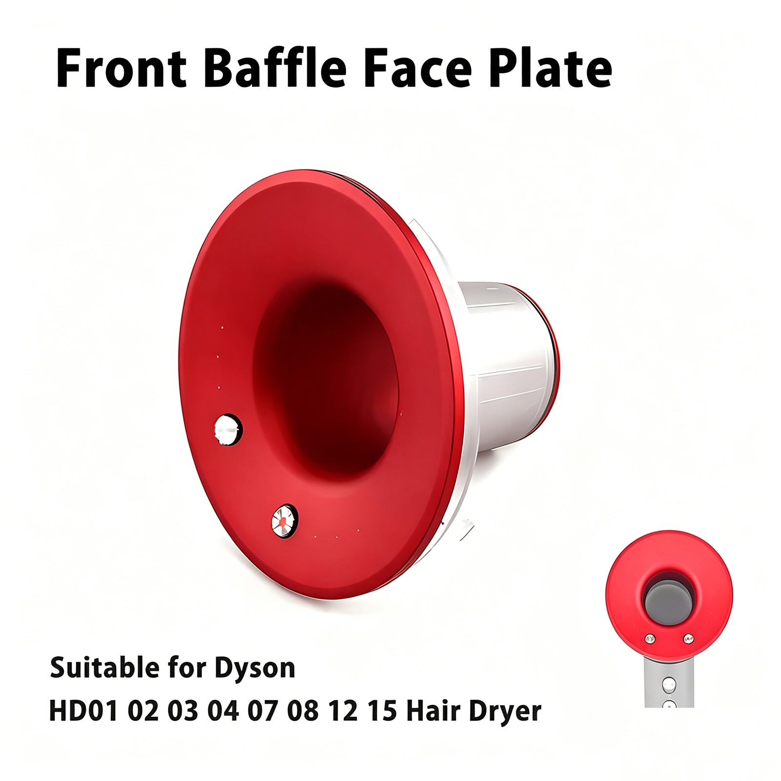 Replacement Front Baffle Shell Cover For Dyson Supersonic HD07 HD08 HD12 HD15