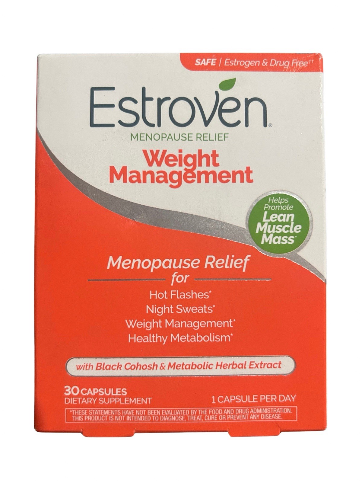 Estroven Menopause Relief Weight Management – 30CT Capsules – exp: 09/2026