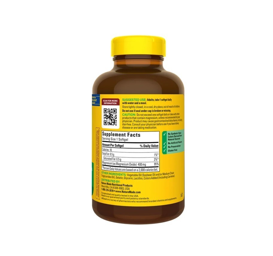 Nature Made Extra Strength Magnesium 400 mg., 180 Softgels