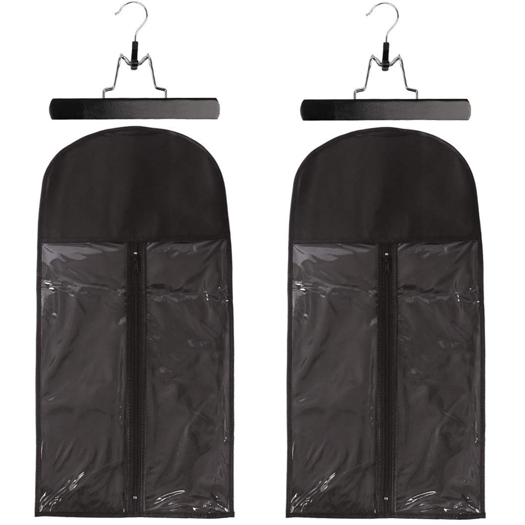 2 Pack Hair Extension Storage Bag Hair Extension Hanger Strong Holder Dust-Proof