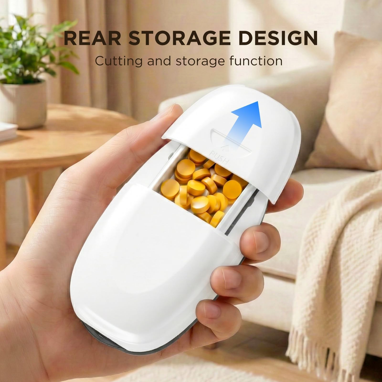 Pill Cutter Splitter for Small Pills – 1/2 & 1/4 Tablet Divider, Easy Accurate C